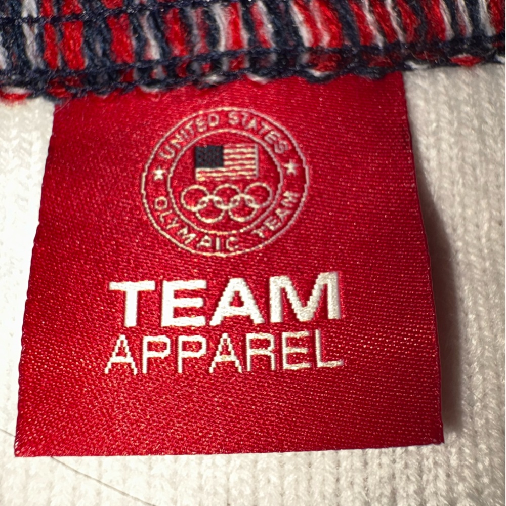 Team USA Olympic Scarf Red White Blue Knit Fringe Winter Sports Fan Gear - Picture 3 of 7